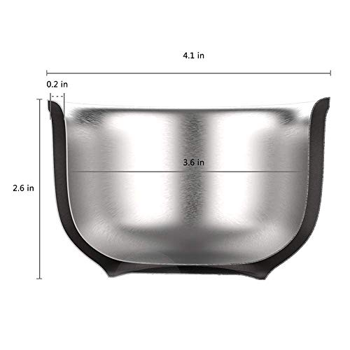 Anbbas 304 Stainless Steel Shaving Bowl - Double-Wall Lathering Mug