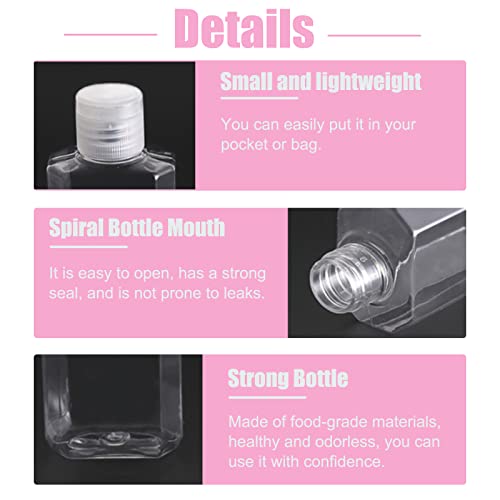 40 Pack 2 Oz Refillable Travel Bottles with Flip Cap