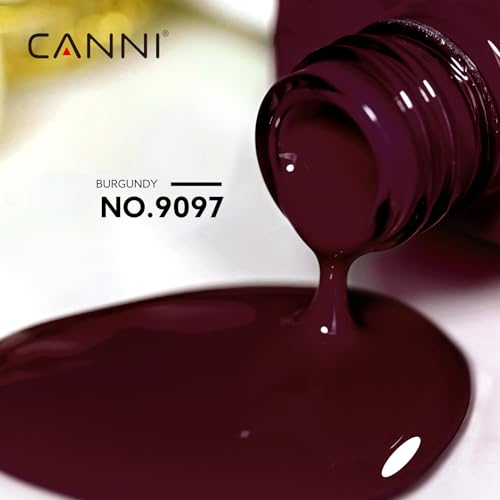 CANNI Burgundy Red Gel Nail Polish - Hema-Free, High Gloss