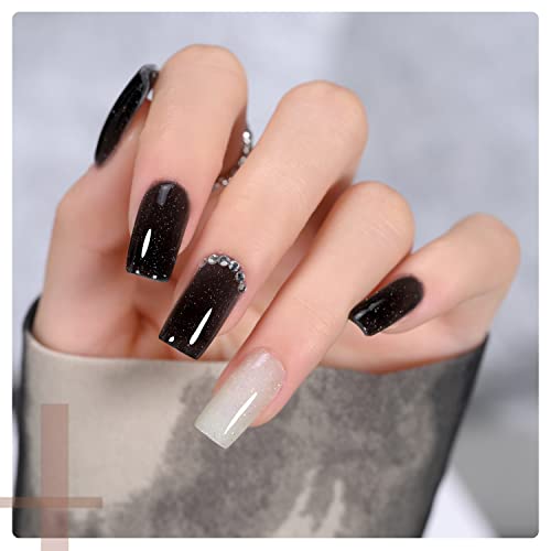 GAOY Poly Gel Nail Kit with UV Light Starter Kit – Set C, 6 Colors Nude Pink Black, Includes Top/Base Coat, Lamp & Tools