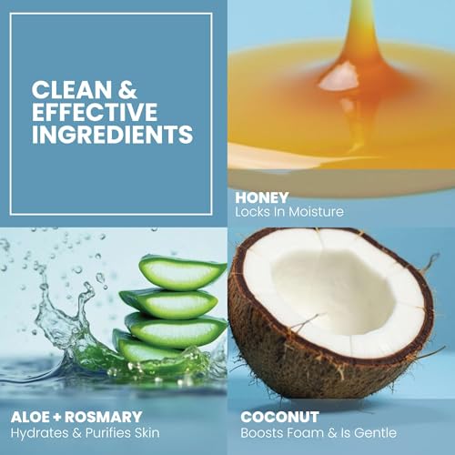 Eva Naturals Coconut & Honey Foaming Face Wash with Aloe & Royal Jelly 6 oz