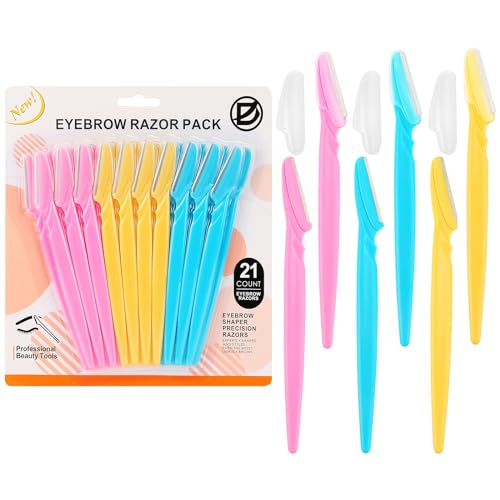21PCS Eyebrow Razors & Trimmers - Facial Hair Removal Tool