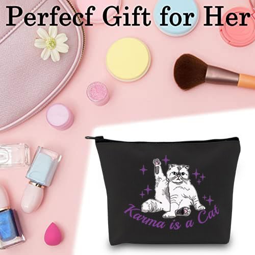 Karma Cat-BK Makeup Bag for Cat Lover Gift - Album Inspired Cosmetic Pouch