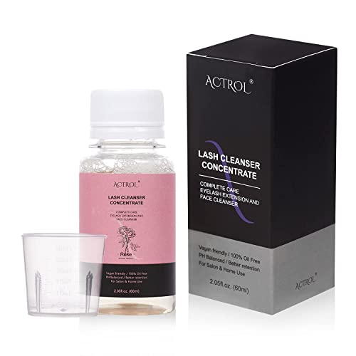 ACTROL Rose Lash Shampoo Concentrate 60ml – Makes 12 Foaming Cleansers