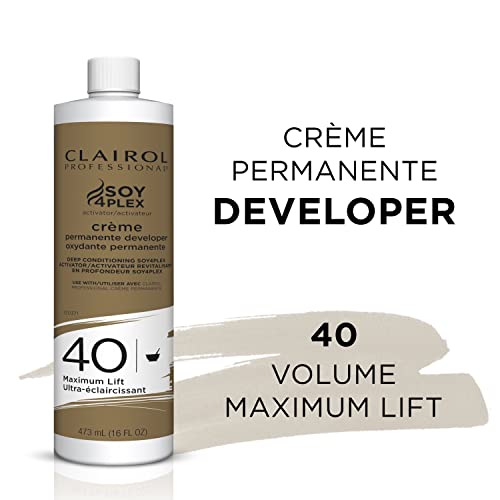 Clairol Professional 40 Volume Hair Developer 16 oz (Pack of 2) - Permanent Color & Deep Conditioning