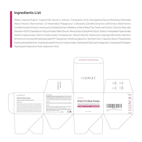 CELDYQUE ArbuTXA Cream – 7% Arbutin + Tranexamic Acid 5% + Niacinamide for Dark Spots & Uneven Skin Tone