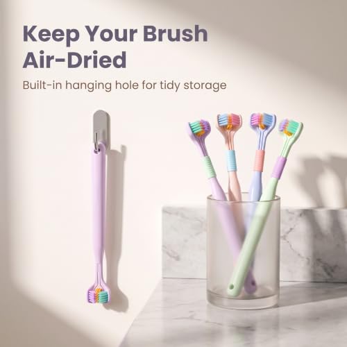 Three-Sided Toothbrush Set for Adults & Children - 2 Pack