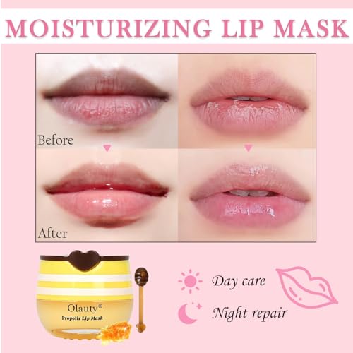 9PCS Bee Lip Balm Set - Moisturizing Honey Pot with Applicator Stick