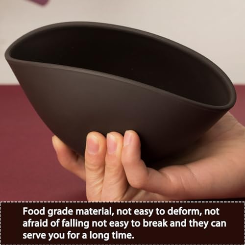 Rowcay Black Silicone Mixing Bowls Set – 2 Large & 2 Medium for Facial Masks & More, Variation: Black-2L2M