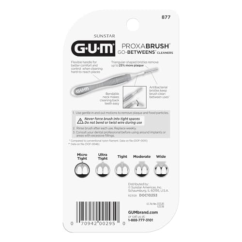 GUM Proxabrush Micro Tight Interdental Brushes - 10 Count