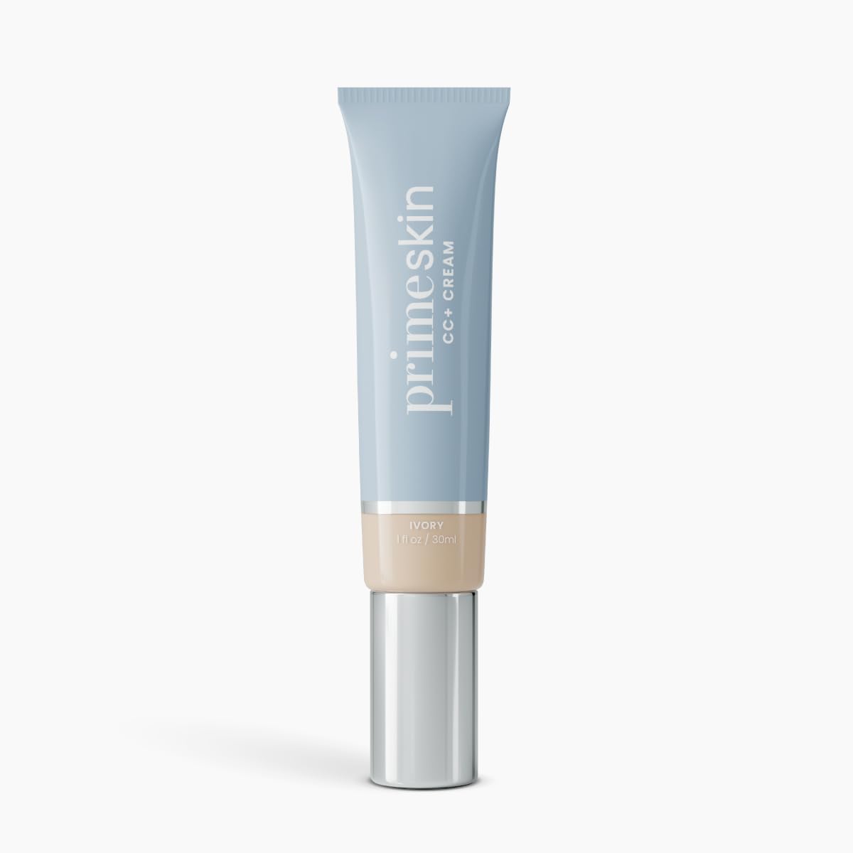 PrimeSkin CC+ Cream for Mature Women - Lightweight Liquid-to-Powder Foundation | Blurs Pores & Covers Age Spots - Hydrating Soft-Matte Finish (Fair)