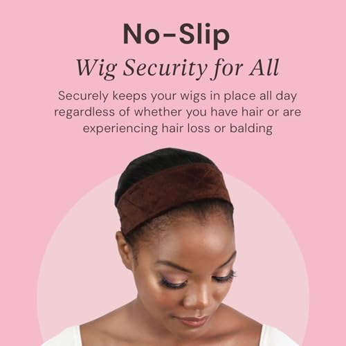 MILANO COLLECTION Chocolate Brown Wig Grip Band with 9 Nylon Caps
