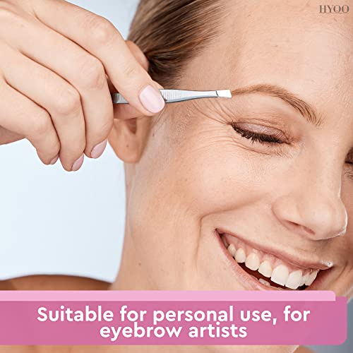 24 Pcs Mini Tweezers Bulk Pack - Stainless Steel Small Tweezers First Aid with Slanted Tips & Heart Clamps, 3.5 Inch Compact Size - Tweezer Kit for Eyebrows, Splinters, First Aid, Crafts & Home Use
