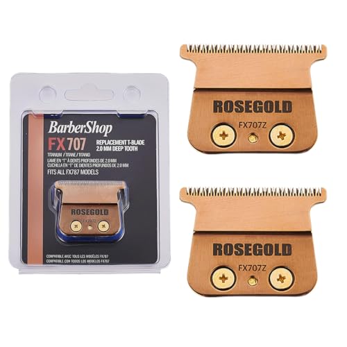 Rose Gold FX707Z Replacement Blades for BaByliss PRO FX787 & FX726 (2 Pcs)