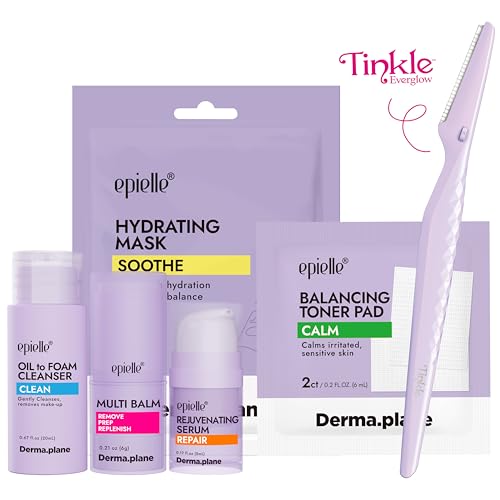 Epielle Dermaplaning Starter Kit with Cleanser, Multi-Balm & Serum