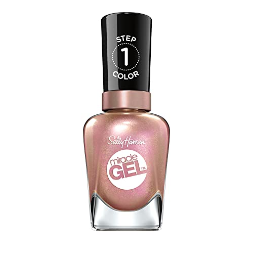 Sally Hansen Miracle Gel Nail Polish Shhh-immer Rose Gold 0.5oz - Long Lasting Gel-Like Finish