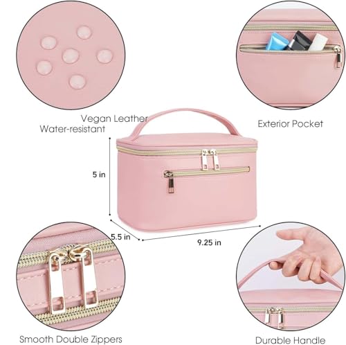 Wandering Nature Travel Makeup Bag - Eco-Friendly Vegan Leather Organizer