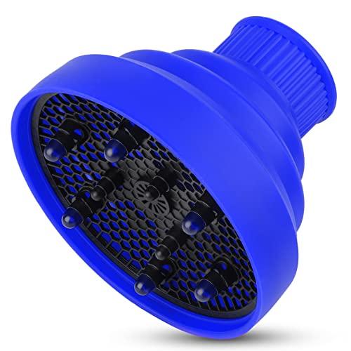 Segbeauty Foldable Hair Diffuser for Curly Hair - Blue