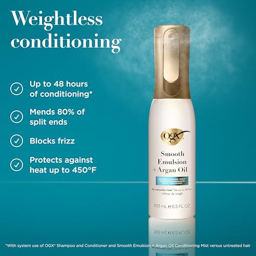 OGX Argan Oil Conditioning Hair Mist | Lightweight Damage Repair Spray 6.5 oz
