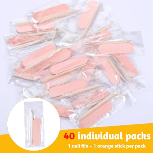 20PCS Mini Nail Files & Cuticle Pushers for Manicure & Pedicure