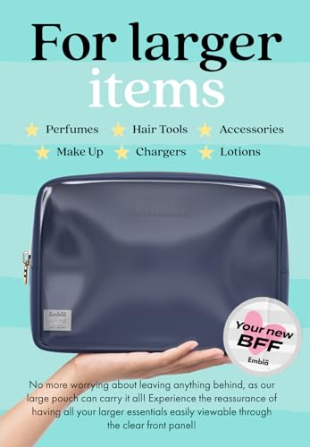 Large Sapphire Makeup Bag for Women - Waterproof Travel Organizer