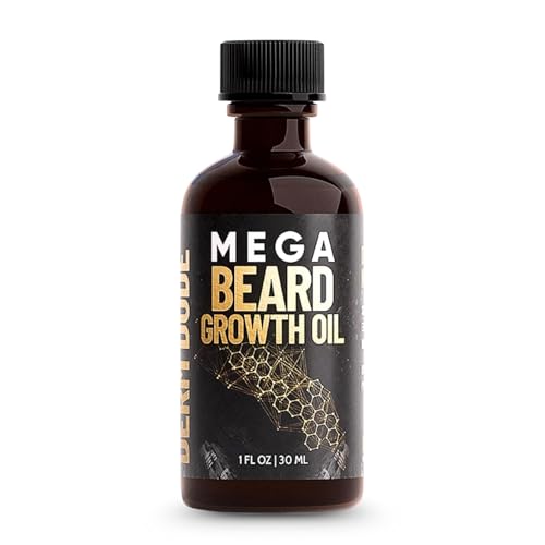 Derm Dude Mega Beard Growth Oil with Jojoba & Castor Oil - 1 oz