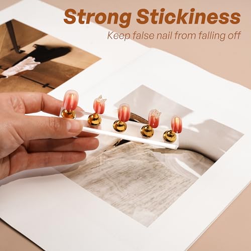 800 Pcs Double Sided Nail Tape with Tweezers for Nail Art
