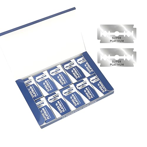 EIen 100 Count Double Edge Razor Blades - Platinum Stainless Steel