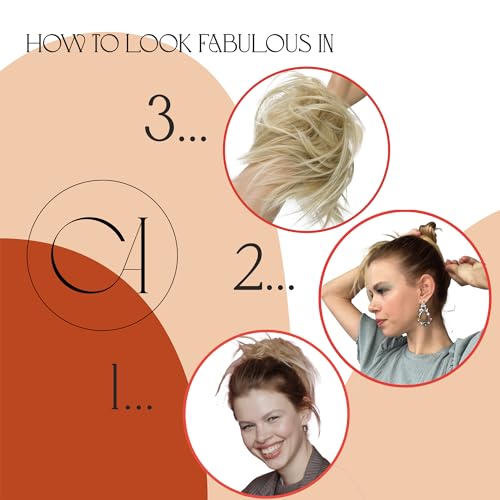 CAISHA Blonde Mix Synthetic Hair Bun Chignon G30B - Heat-Resistant & Washable