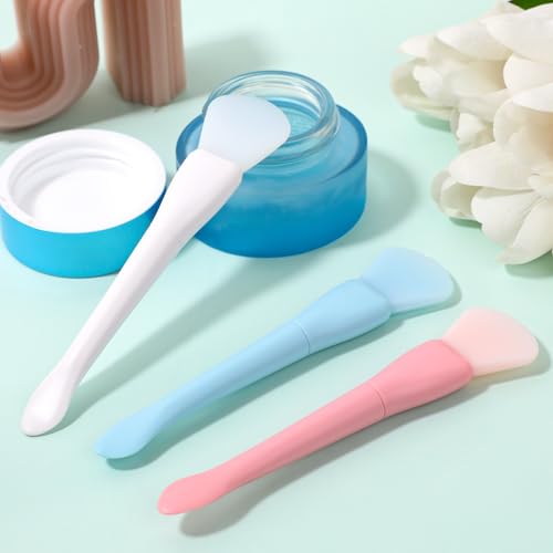 Silicone Face Mask Applicator 3-Pack - Double-Ended Facial Mask Brushes for Creams & Muds