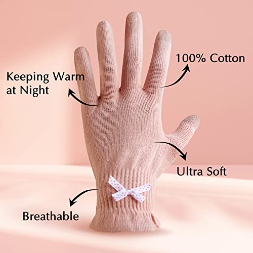 Evridwear Cotton Touchscreen Moisturizing Gloves for Dry Hands