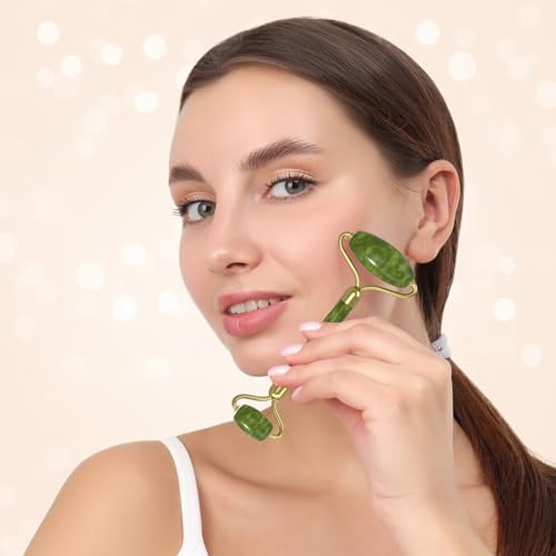 Gua Sha & Jade Roller Set for Face and Body - Grey