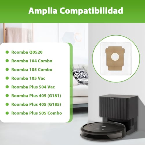 KGC 10-Pack Dust Bags for Roomba 405 | 2.8L Capacity, Leak-Proof Filtration