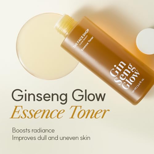 The Face Shop Ginseng Glow Essence Toner - Anti-Aging Hydration, 150ml