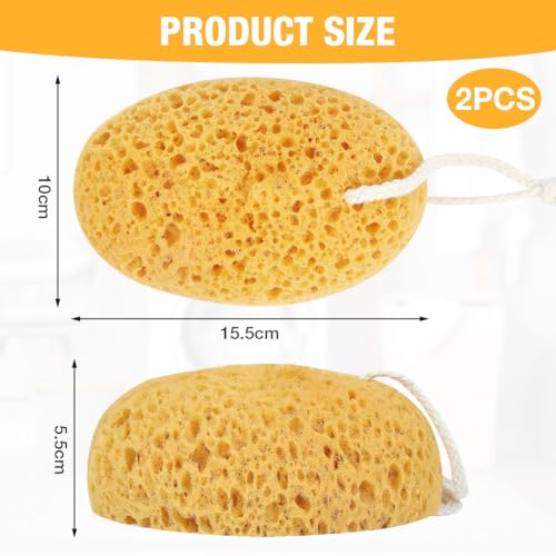 Flintronic Large Bath Sponge Set - Exfoliating Shower Sponges for Sensitive Skin