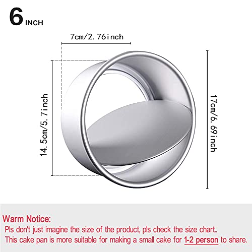 6-Inch Round Cake Pan with Removable Bottom - Anodized Aluminum