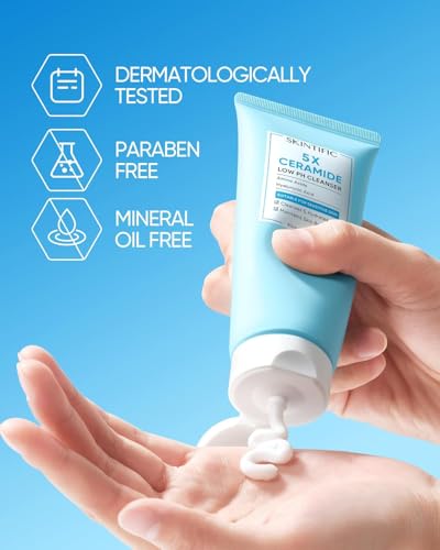 SKINTIFIC Low pH Facial Cleanser with Hyaluronic Acid, 120ml