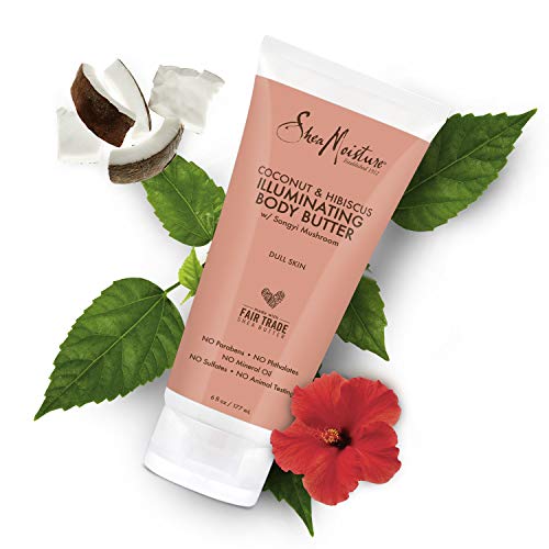 SheaMoisture Coconut & Hibiscus Body Butter - Hydrating Skin Care (6 oz)