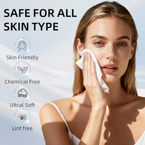 SilkenVive XL Disposable Face Towels - Ultra Soft Makeup Remover Cloths (50 Count)