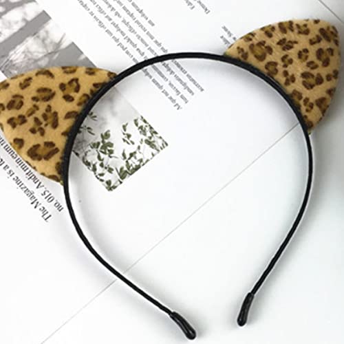 Leopard Ears Headband for Women Girls Halloween Cosplay Accessories