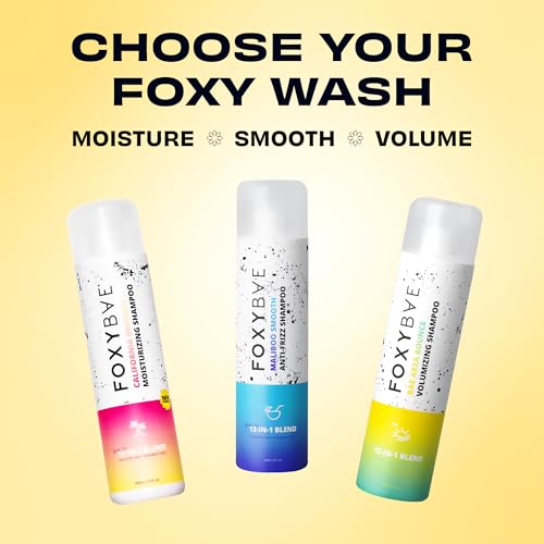 FoxyBae Bae Area Bounce Volumizing Shampoo - 12-in-1 Biotin & Argan Oil Formula for Fine Hair - 10 fl oz