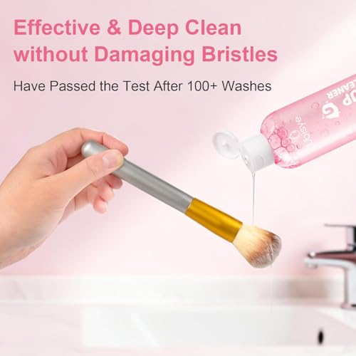 Ubisye Pink Makeup Brush Cleaner Set with Mat & Solution – Deep Cleaning, Gentle & Cruelty-Free