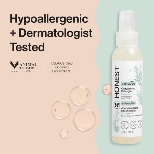 Unscented The Honest Company Hair Detangler - Fragrance-Free, 4 fl oz