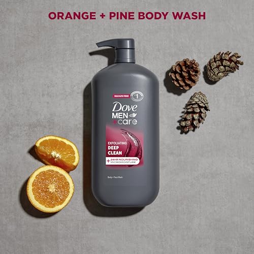 Dove Men+Care Exfoliating Deep Clean Body & Face Wash, 30 oz