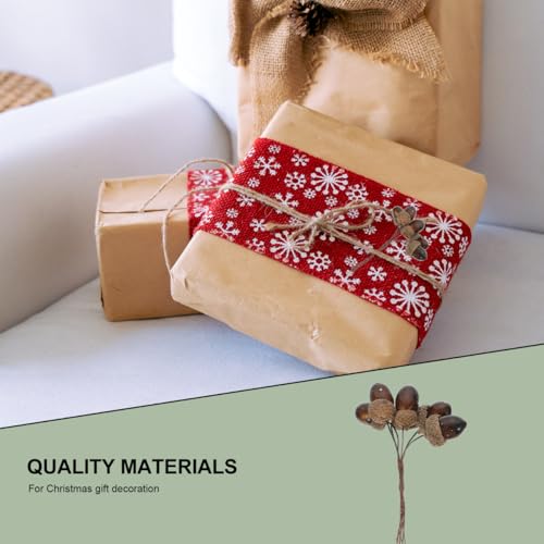 Abaodam 3pcs Realistic Artificial Acorn Picks for Fall Decor