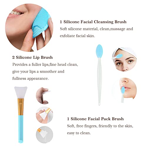 Koccido 22-Piece Sky-Blue Makeup Brush Set for Flawless Application