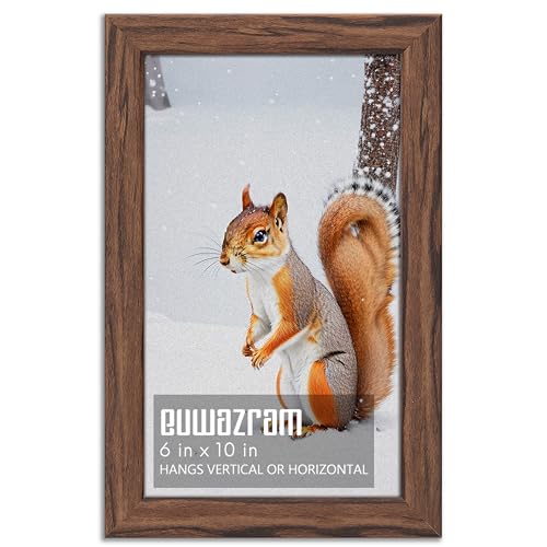Rustic Walnut 6x10 Picture Frame for Artwork & Photos
