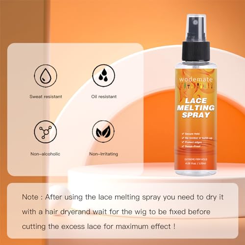 Wodemate Lace Melting Spray - Extreme Hold Glueless Wig Bond & Invisible Finish