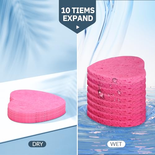 50-Count Natural Cellulose Facial Sponges for Cleansing & Exfoliating