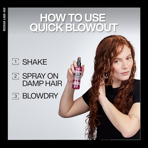 Redken Quick Blowout Heat Protectant Spray, Lightweight Styling Primer (1 Count)